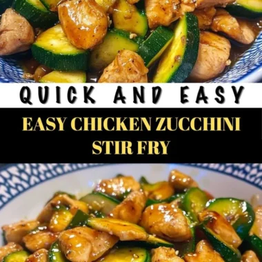 Delicious Chicken Zucchini Stir Fry with colorful vegetables in a frying pan