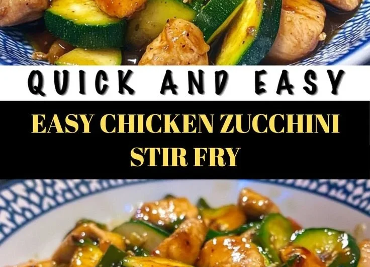 Delicious Chicken Zucchini Stir Fry with colorful vegetables in a frying pan
