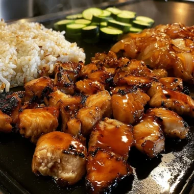Delicious Blackstone Hibachi Chicken cooked to perfection on a grill