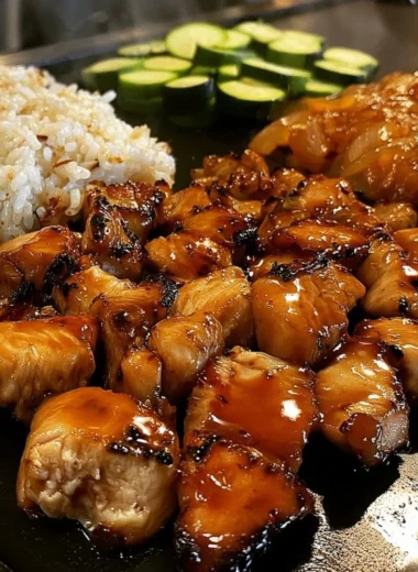 Delicious Blackstone Hibachi Chicken cooked to perfection on a grill
