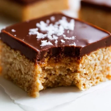 Delicious chocolate peanut butter oatmeal bars, perfect for snacks or desserts