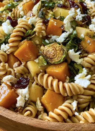 Fall Harvest Pasta Salad with Butternut Squash - colorful and healthy dish