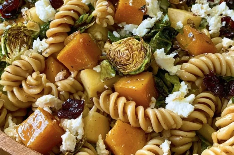 Fall Harvest Pasta Salad with Butternut Squash - colorful and healthy dish