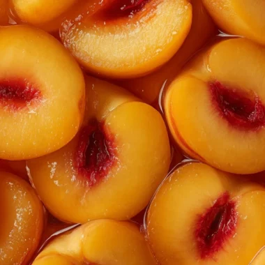 Seamless tile art pattern featuring fresh peaches for digital wallpaper
