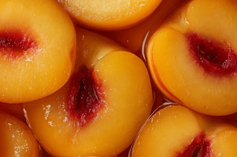 Seamless tile art pattern featuring fresh peaches for digital wallpaper
