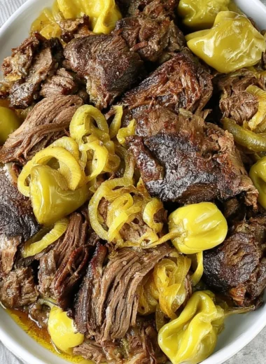 Delicious Low Carb Slow Cooker Italian Beef served in a bowl
