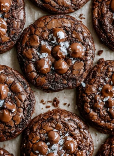 Delicious salted brownie cookies with a rich chocolate flavor