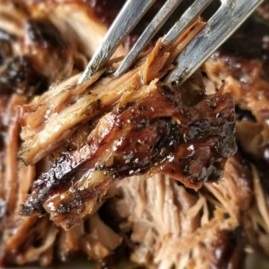 Slow cooker balsamic pork roast with brown sugar seasoning