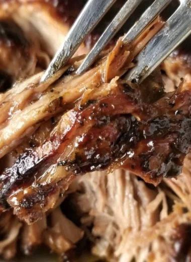 Slow cooker balsamic pork roast with brown sugar seasoning