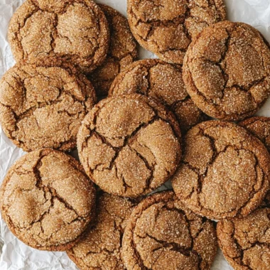 Freshly baked super soft molasses cookies on a cooling rack