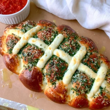 Delicious cheesy stuffed garlic bread rolls fresh out of the oven