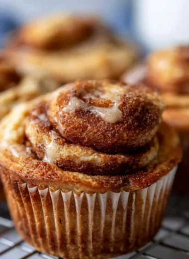 Delicious easy cinnamon protein muffins fresh out of the oven