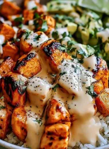 Easy Coconut Chicken Rice Bowl with fresh ingredients and vibrant flavors