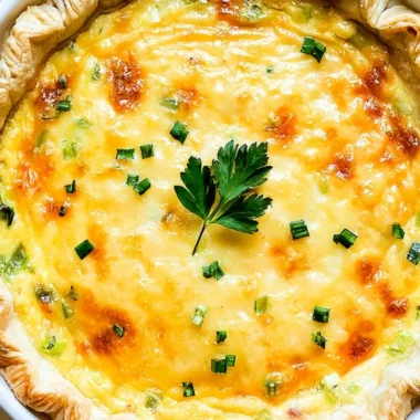 Cozy Classic Quiche Lorraine with bacon and cheese in a flaky crust