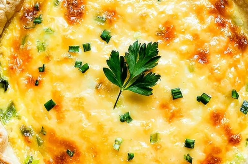 Cozy Classic Quiche Lorraine with bacon and cheese in a flaky crust
