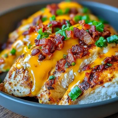 Delicious plate of Keto Crack Chicken garnished with herbs